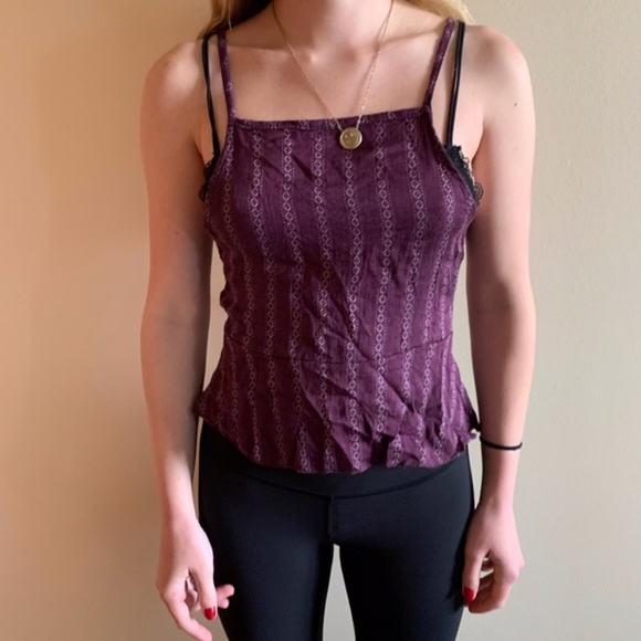 American Eagle Purple Open Back Tank - Picture 2 of 2